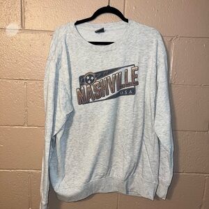 MV Sport Nashville USA Light Gray Men's Crewneck Sweater